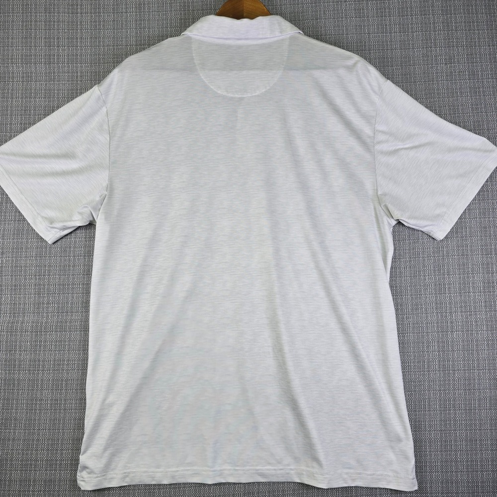 Callaway Golf Polo Shirt Mens Large Gray White Opti Dri Multi Color Chest Stripe - Picture 3 of 10